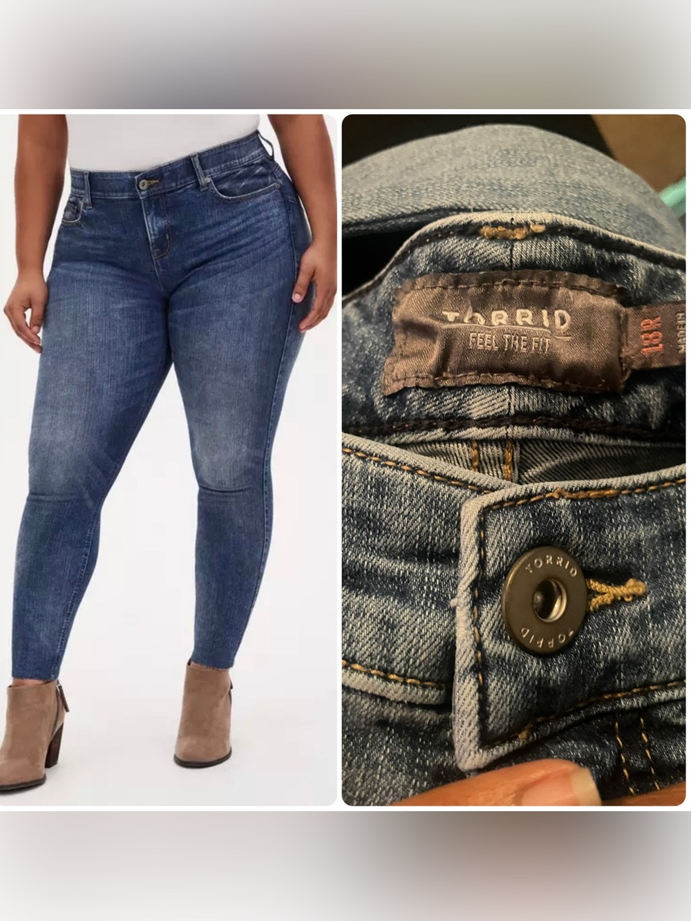 torrid dark blue plus-size skinny jeans